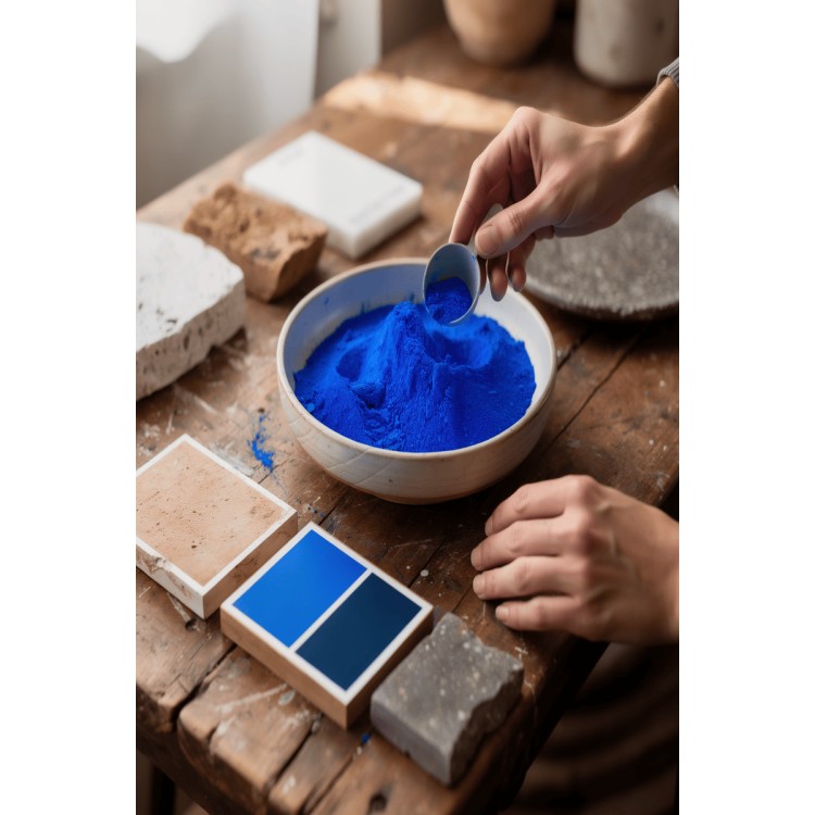 Pigment bleu outremer pour béton ciré décoratif | iBéton