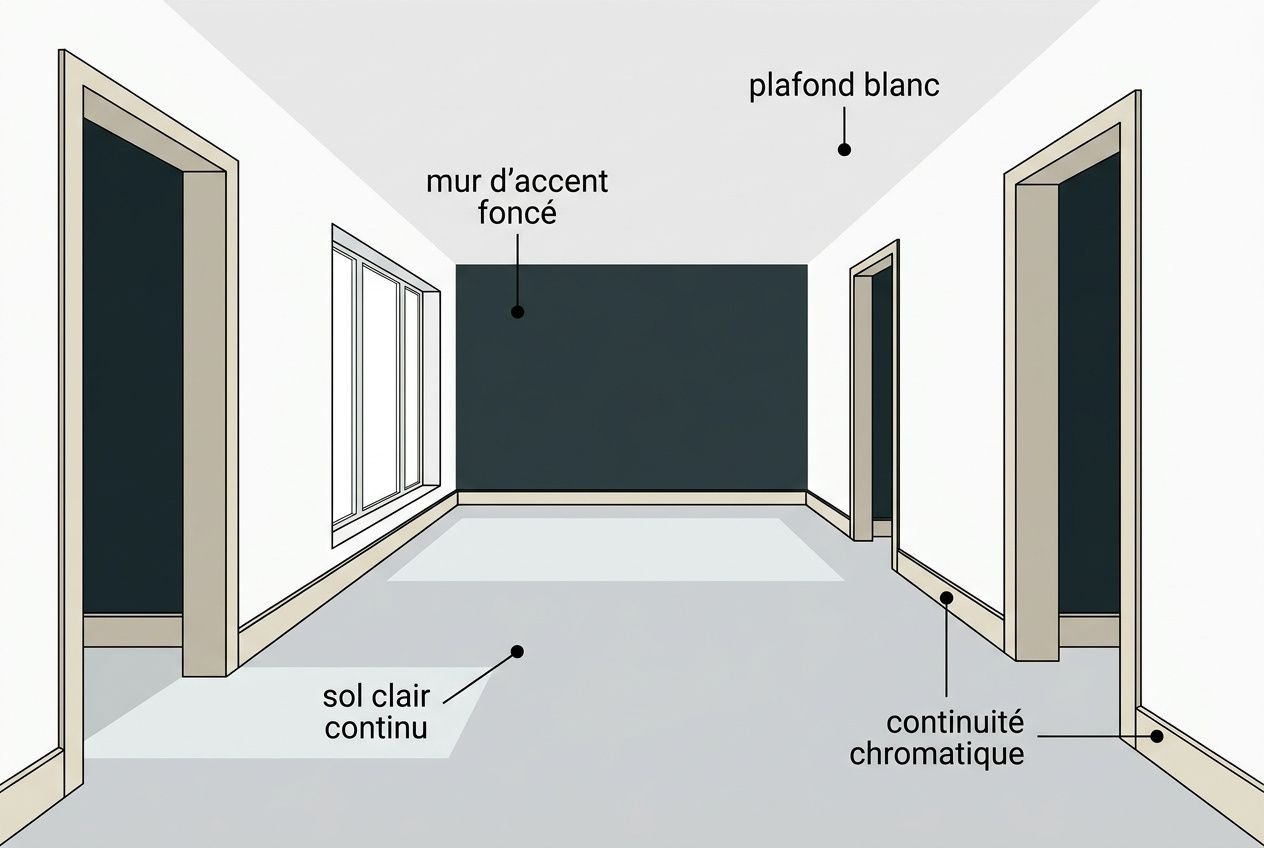 Continuité chromatique du sol au plafond