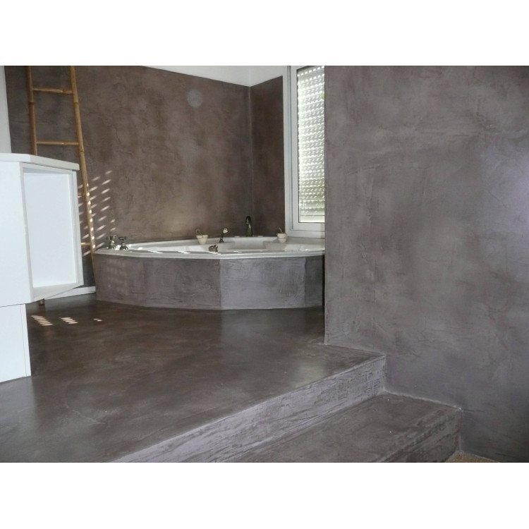Enduit béton et béton ciré sur carrelage - iBéton