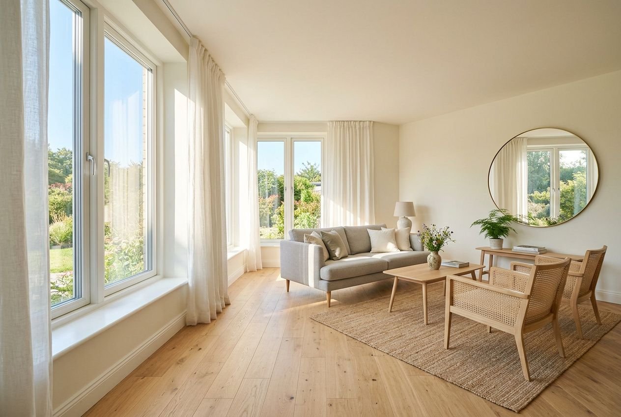 Salon lumineux optimisé pour la lumière naturelle